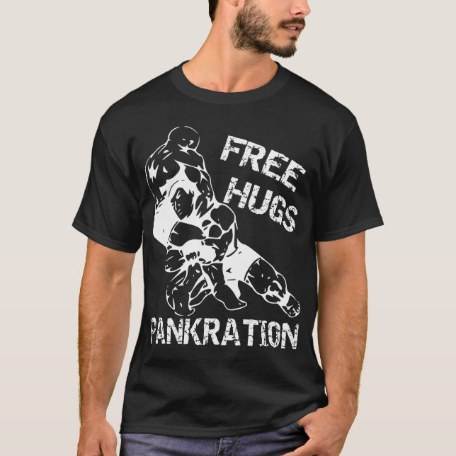 Free Hugs Pankration Athlima T-Shirt (Framsida)