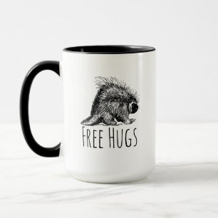 Free Hugs Porcupine Coola and Funny Mugg