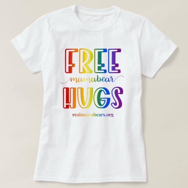 Free Hugs Rainbow T-shirt (Design framsida)