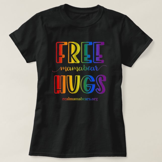 Free Hugs Rainbow T-shirt (Design framsida)