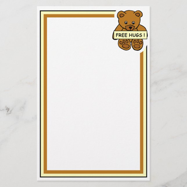 Free Hugs stationär, anpassade Brevpapper (Framsida)