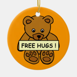 Free Hugs Teddy-prydnadsämne Julgransprydnad Keramik