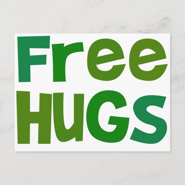Free Hugs Vykort (Framsida)
