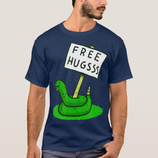 Free Hugsss Funny Cute Snake Hug Lovers T Shirt