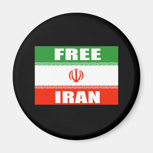 FREE IRAN Flagga Magnet (Framsidan)