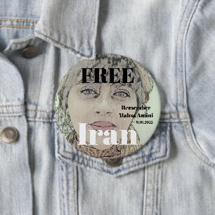 FREE IRAN-MINNEN Mahsa Amini-knapp Knapp