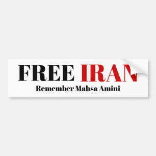 FREE IRAN RELEMember Mahsa Amini Bumper Sticker Bildekal