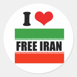 FREE IRAN RUNT KLISTERMÄRKE