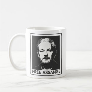 Free Julian Assange wikileaks Kaffemugg