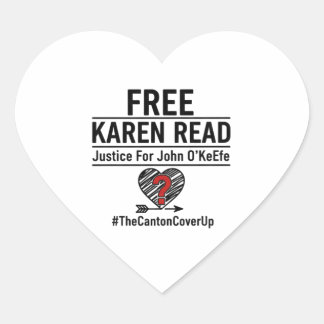 Free Karen Reard Sticker Justice For John O'Keefe  Hjärtformat Klistermärke