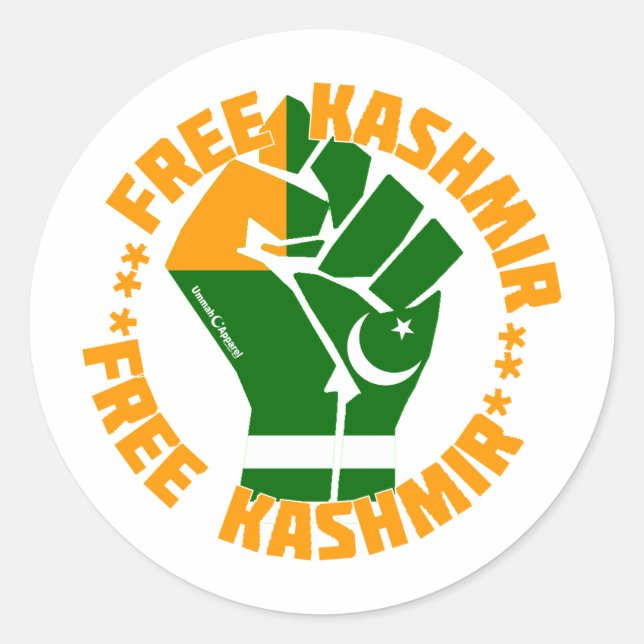 Free Kashmir Runt Klistermärke (Framsida)