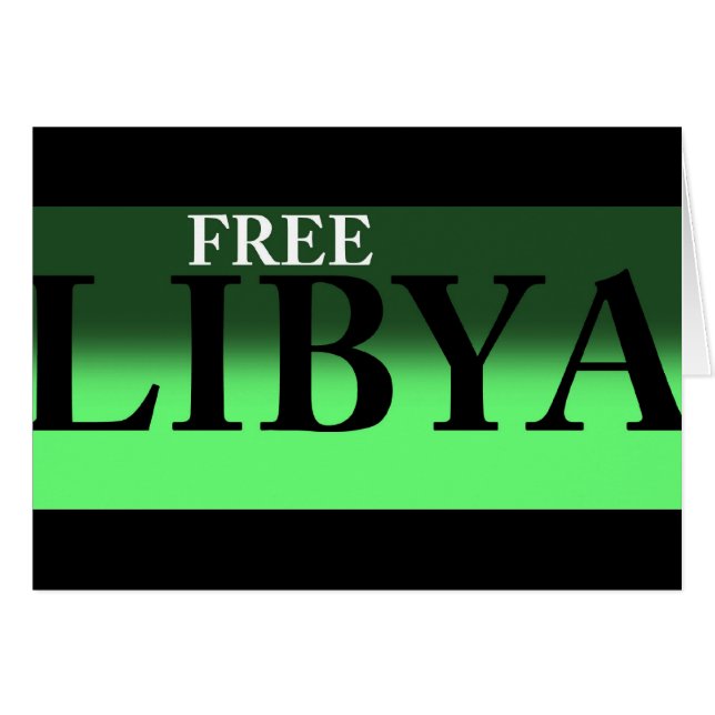 FREE LIBYA HÄLSNINGSKORT (Framsidan Horizontal)