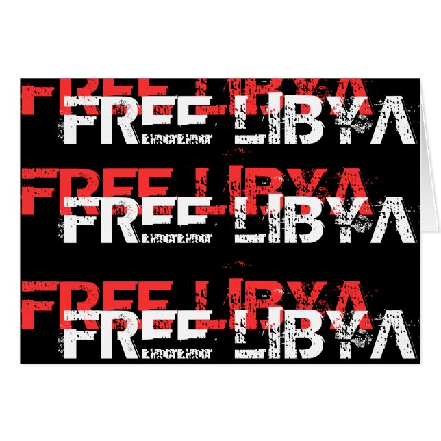 FREE LIBYA HÄLSNINGSKORT (Framsidan Horizontal)