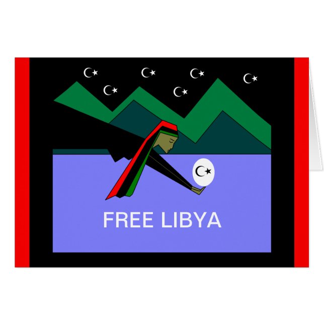 FREE LIBYA HÄLSNINGSKORT (Framsidan Horizontal)