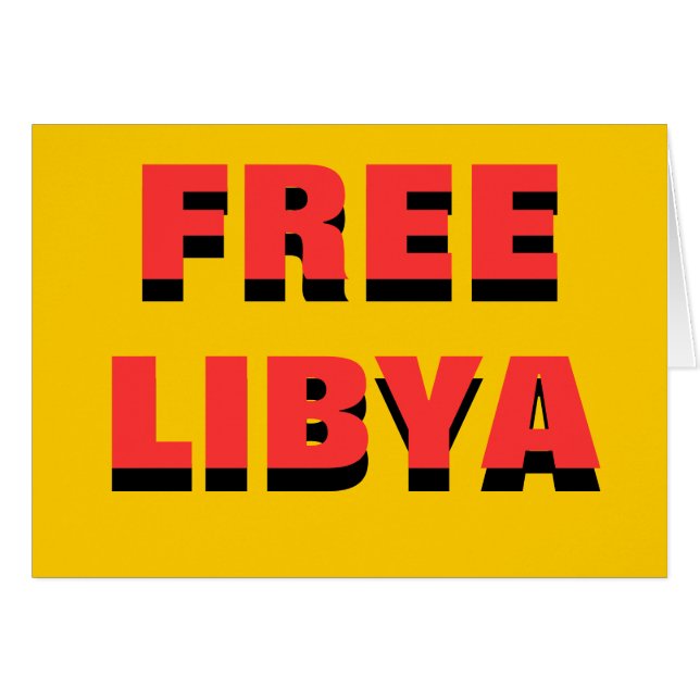 FREE LIBYA HÄLSNINGSKORT (Framsidan Horizontal)