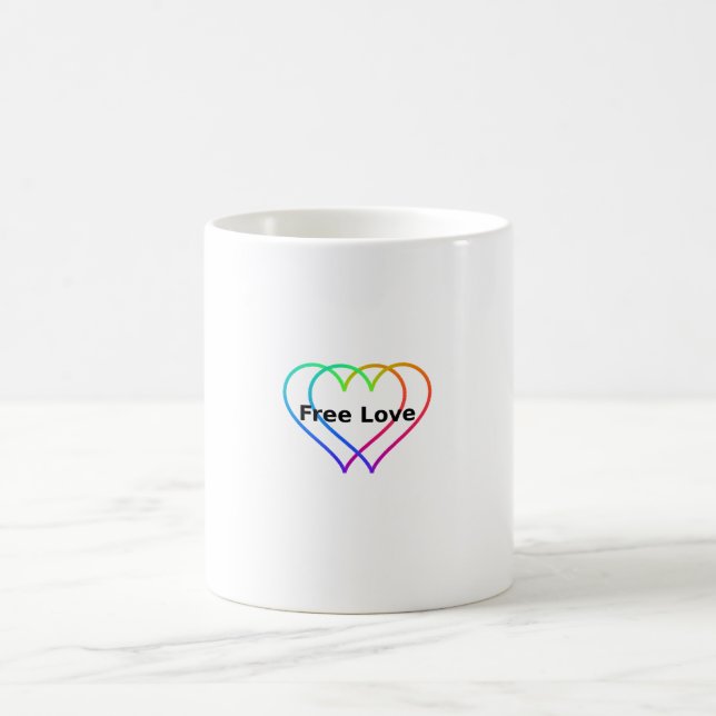 Free Love Classic Mug, 11 oz Kaffemugg (Center)