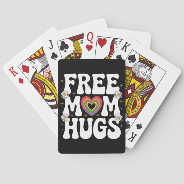 Free Mamma Hug Transgender Lesbisk Gay LGBT Pride Casinokort (Baksidan)
