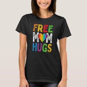 Free Mamma Hugs Boho Rainbow Heart Gay Lgbt Pride T Shirt