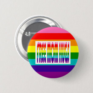 Free Mamma Hugs BrightGBT Rainbow Typography Knapp