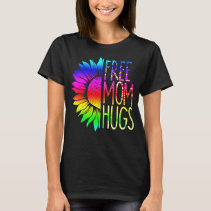 Free Mamma Hugs Daisy Rainbow Heart Kärlek Lgbt Pr T Shirt