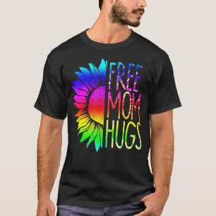 Free Mamma Hugs Daisy Rainbow Heart Kärlek Lgbt Pr T Shirt