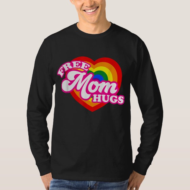 Free Mamma Hugs for Women LGBTQ Gay pride T Shirt (Framsida)