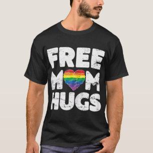 Free Mamma Hugs Free Mamma Hugs Rainbow Gay pride  T Shirt