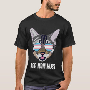 Free Mamma Hugs Funny Cat Trans Pride Pullover Huv T Shirt