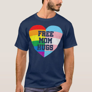Free Mamma Hugs Gay pride Gift Transgender Flagga T Shirt