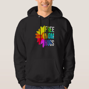 Free Mamma Hugs Gay pride Lgbt Daisy Rainbow Flowe Hoodie