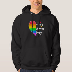 Free Mamma Hugs Gay pride Lgbt Daisy Rainbow Flowe Hoodie