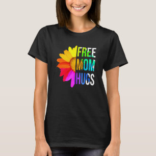Free Mamma Hugs Gay pride Lgbt Daisy Rainbow Flowe T Shirt