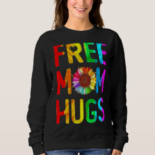 Free Mamma Hugs Gay pride Lgbt Daisy Rainbow Flowe T Shirt