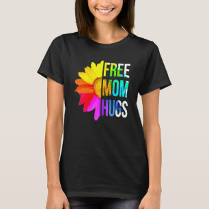 Free Mamma Hugs Gay pride Lgbt Daisy Rainbow Flowe T Shirt