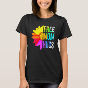 Free Mamma Hugs Gay pride Lgbt Daisy Rainbow Flowe T Shirt