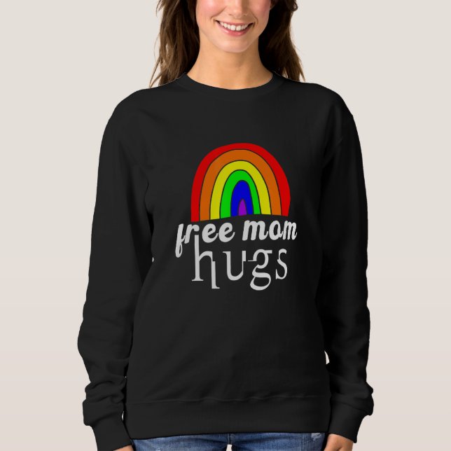 Free Mamma Hugs Gay pride Lgbtq Proud Mamma Rainbo T Shirt (Framsida)