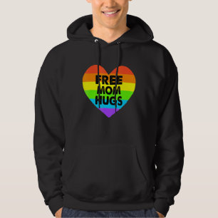 Free Mamma Hugs Gay pride Transgender Rainbow Hear Hoodie