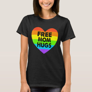 Free Mamma Hugs Gay pride Transgender Rainbow Hear T Shirt