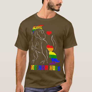 Free Mamma Hugs LGB Mamma Mamasaurus Rainbow Gift T Shirt