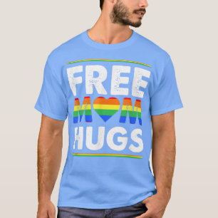 Free Mamma Hugs LGBT Flagga Gay Lesbisk Pride Para T Shirt