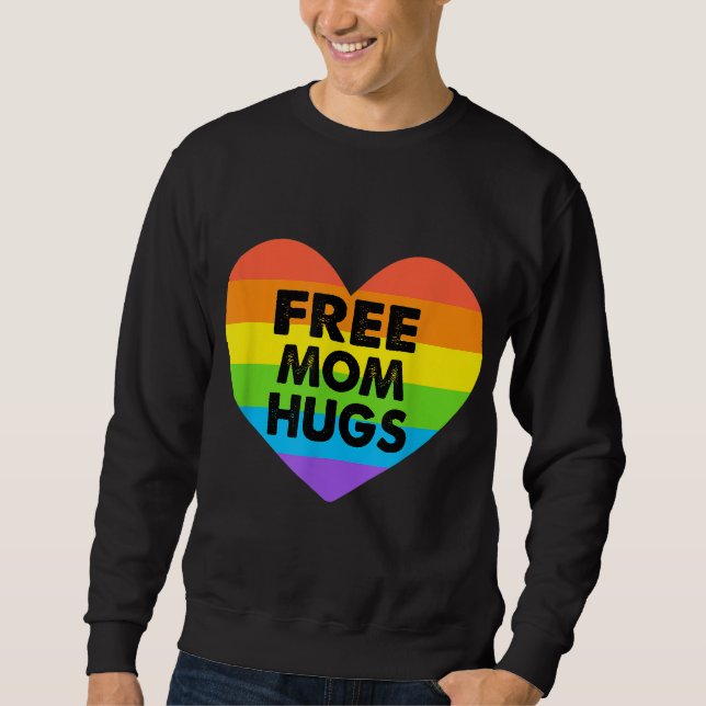 Free Mamma Hugs LGBT Lång Ärmad Tröja (Framsida)
