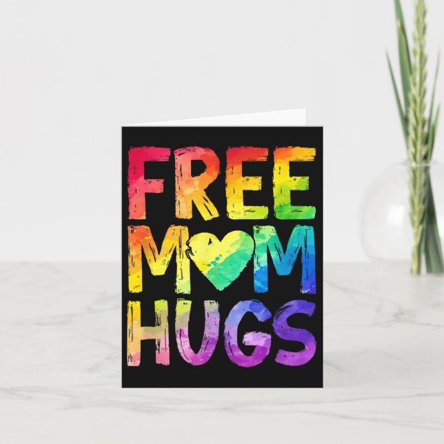 Free Mamma Hugs Lgbt Pride Lgbtq Lesbisk Gay Rainb Kort (Framsida)