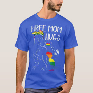 Free Mamma Hugs LGBT Pride Mamma Dinosaur Re Gift  T Shirt