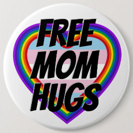 Free Mamma Hugs LGBT Pride Rainbow Heart Knapp