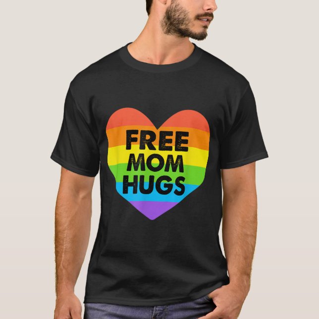 Free Mamma Hugs LGBT T Shirt (Framsida)