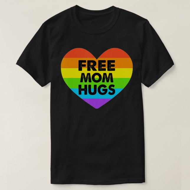 Free Mamma Hugs LGBT T Shirt (Design framsida)