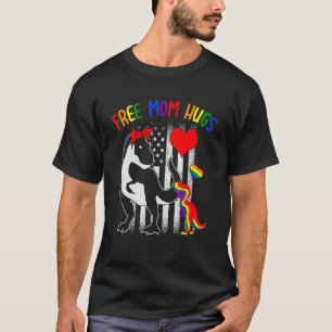 Free Mamma Hugs Mamasaurus Dino Rainbow Rex Ally L T Shirt