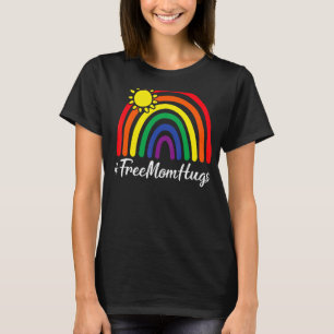 Free Mamma Hugs Messy Bun Lgbt Pride Sol Rainbow T Shirt