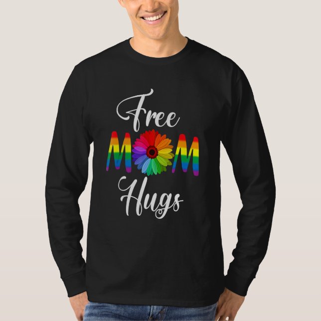 Free Mamma Hugs Pride Lgbt T Shirt (Framsida)