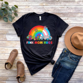 Free Mamma Hugs Pride Women Rainbows Flower T Shirt
